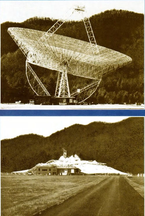 Крушение гигантского 91-метрового радиотелескопа
