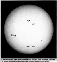 На поверхности Солнца можно увидеть солнечные пятна