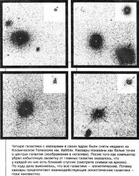 Четыре галактики с квазарами