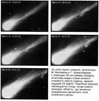 Эволюция хвоста кометы