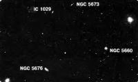 Группа из четырех галактик. Фотография из Паломарского обзора