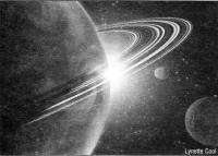 Рисунок экзопланеты типа Сатурна